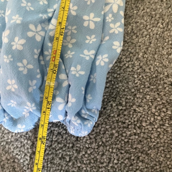 Pacsun Light Blue Floral Blouse - Picture 9 of 9